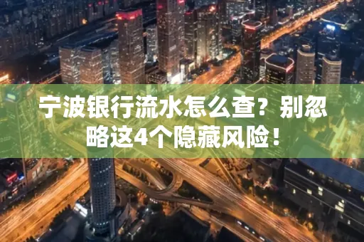 宁波银行流水怎么查？别忽略这4个隐藏风险！