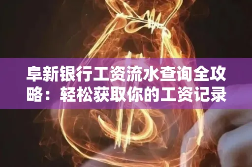 阜新银行工资流水查询全攻略：轻松获取你的工资记录