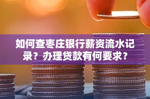 如何查枣庄银行薪资流水记录？办理贷款有何要求？