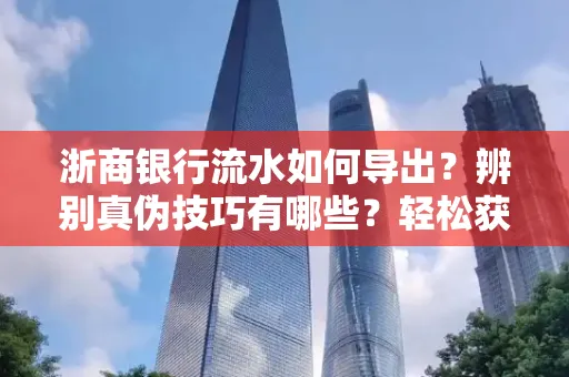 浙商银行流水如何导出？辨别真伪技巧有哪些？轻松获取有效版