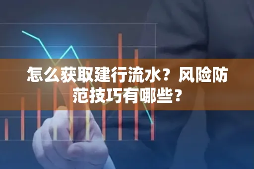 怎么获取建行流水？风险防范技巧有哪些？