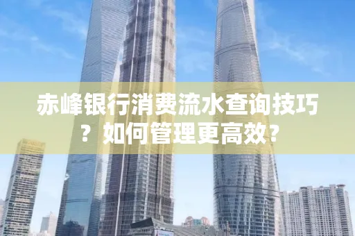 赤峰银行消费流水查询技巧？如何管理更高效？